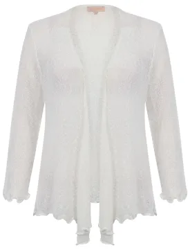 Plum Tree Chickweed white cardigan