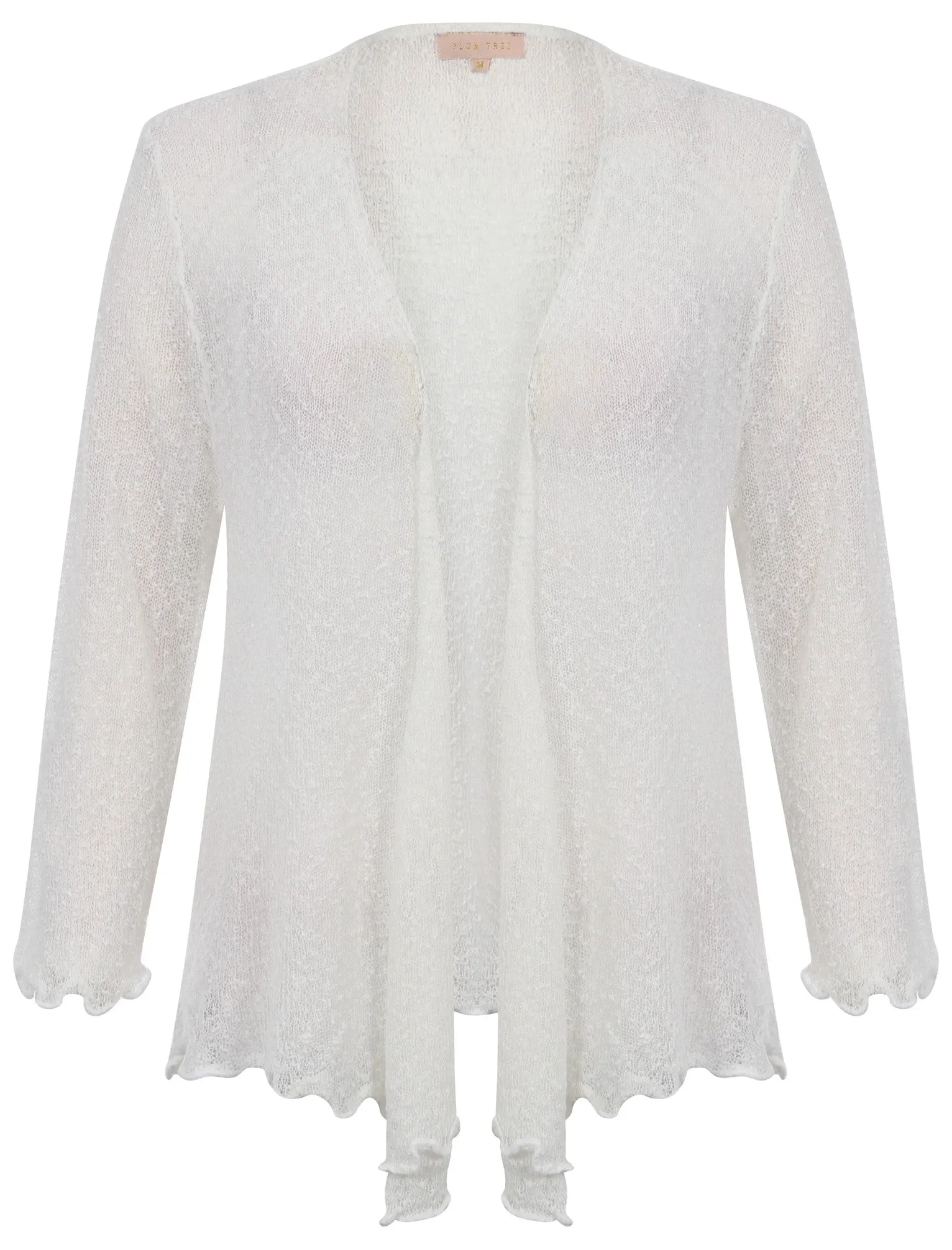 Plum Tree Chickweed white cardigan