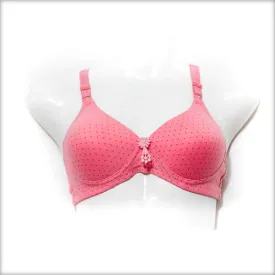 Polka Dotted Pink Bra