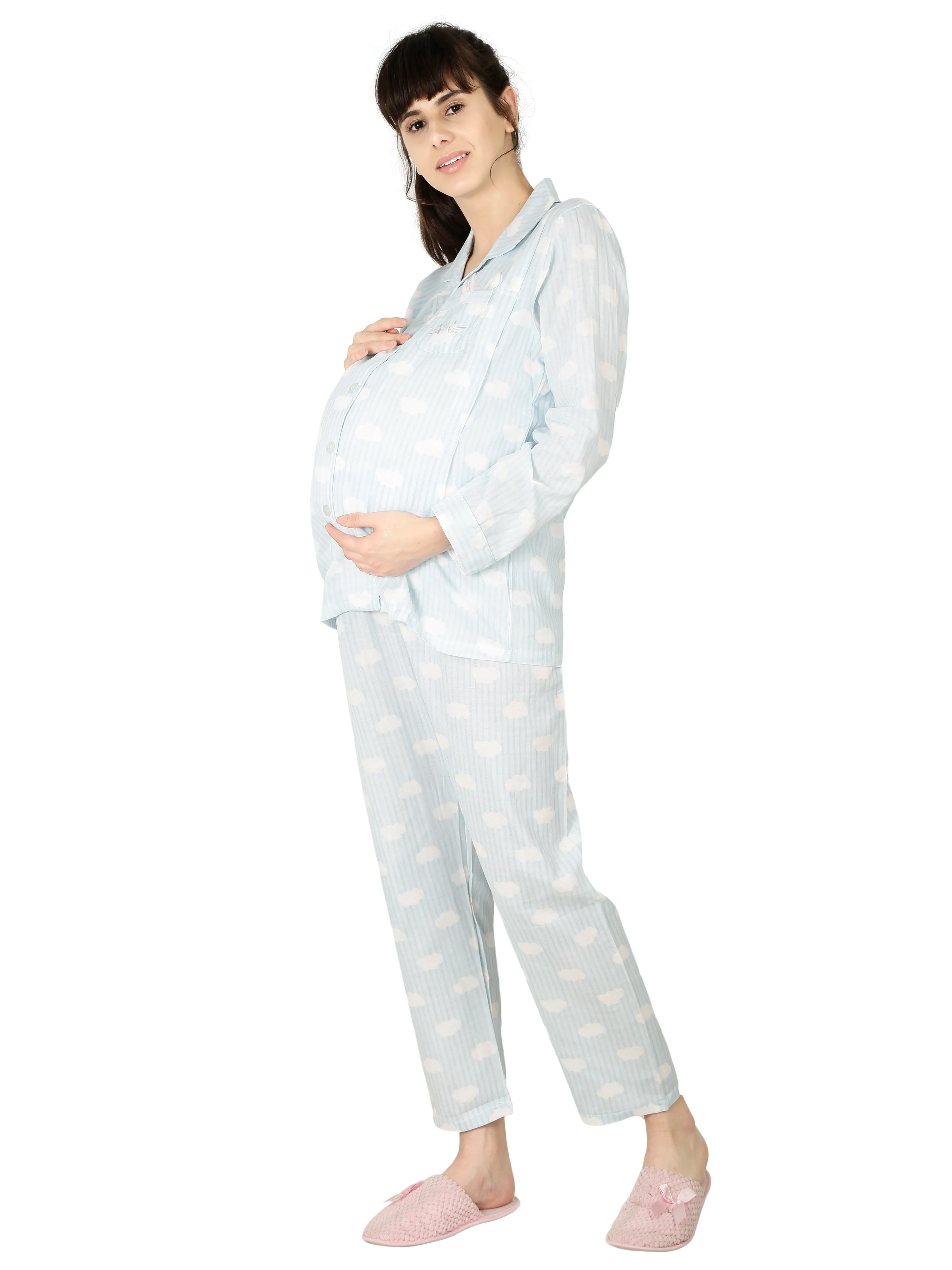 Princess Blue Maternity Nightwear