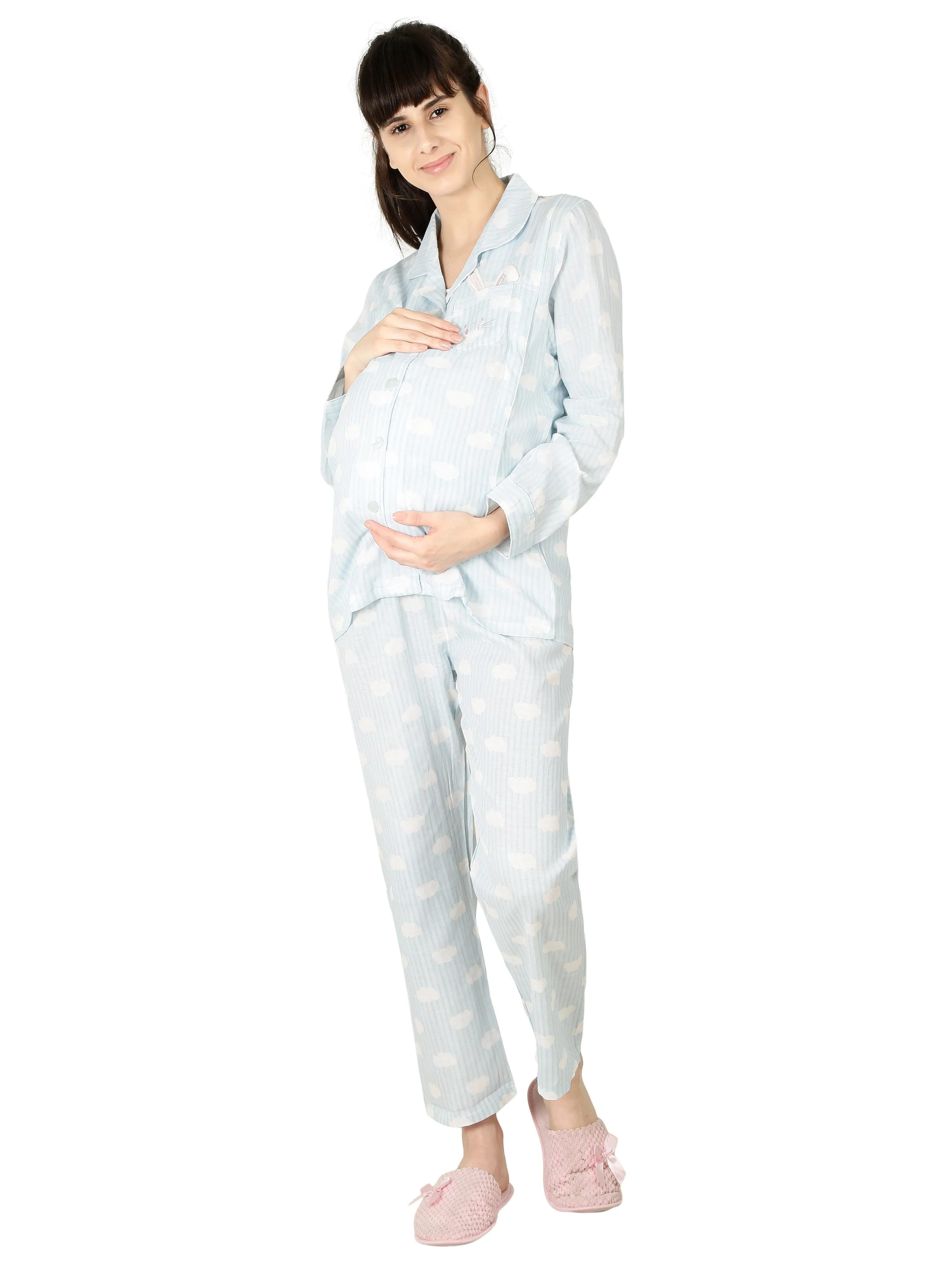 Princess Blue Maternity Nightwear