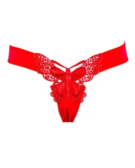 Red Butterfly Net Lace Panty 6022 - Bikini Type Underwear