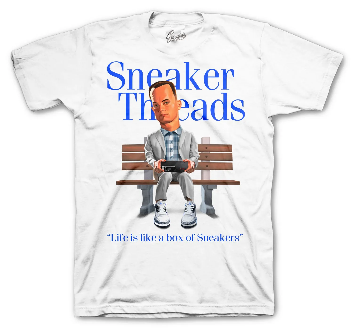 Retro 3 Racer Blue Box Of Sneakers Shirt