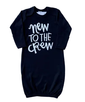 Roman & Leo - New to the Crew Long-Sleeve Baby Gown in Black