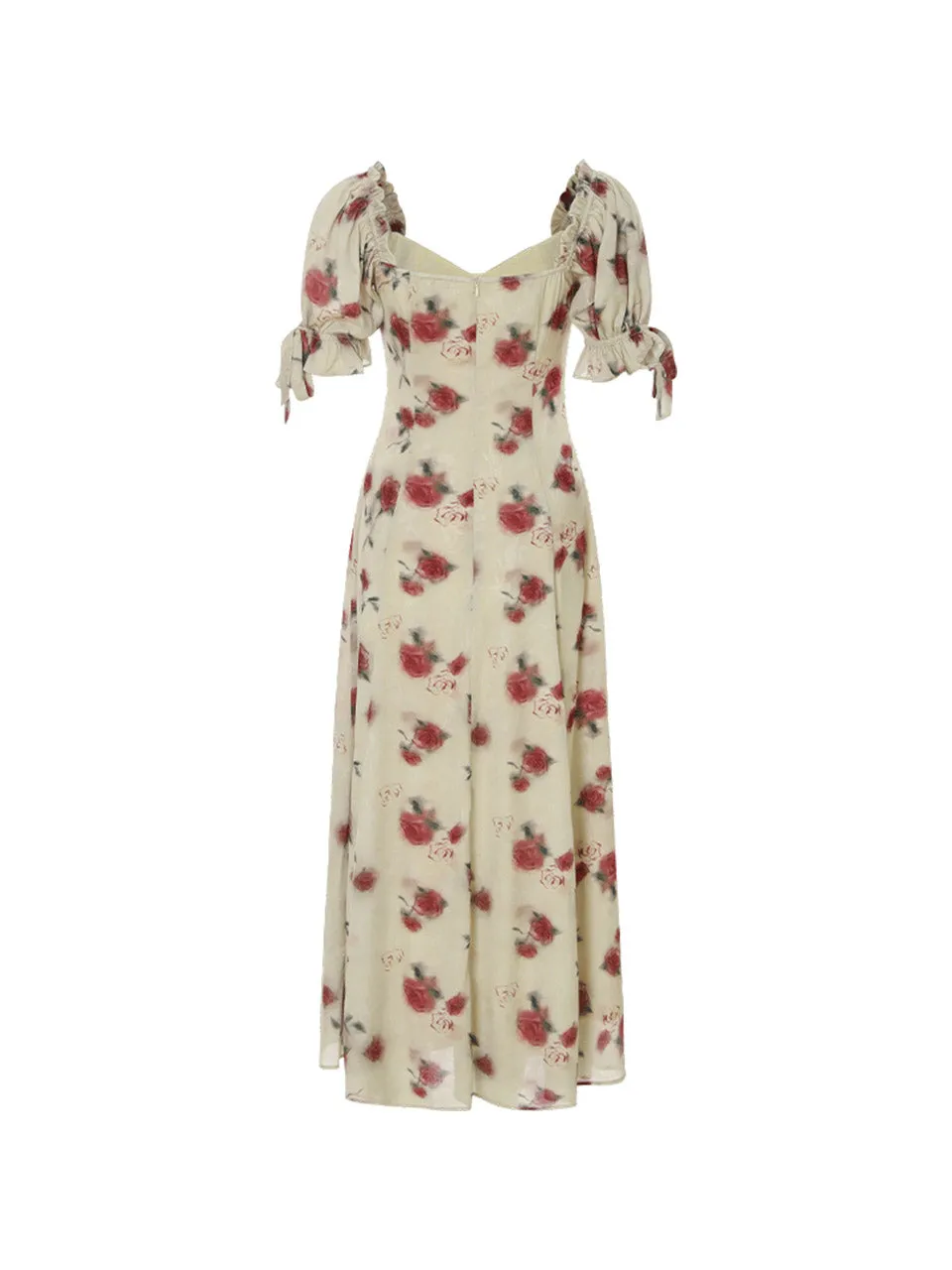 Rosa Heart Neck Long Dress