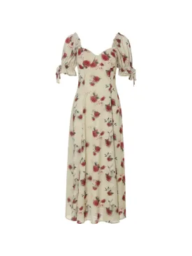 Rosa Heart Neck Long Dress