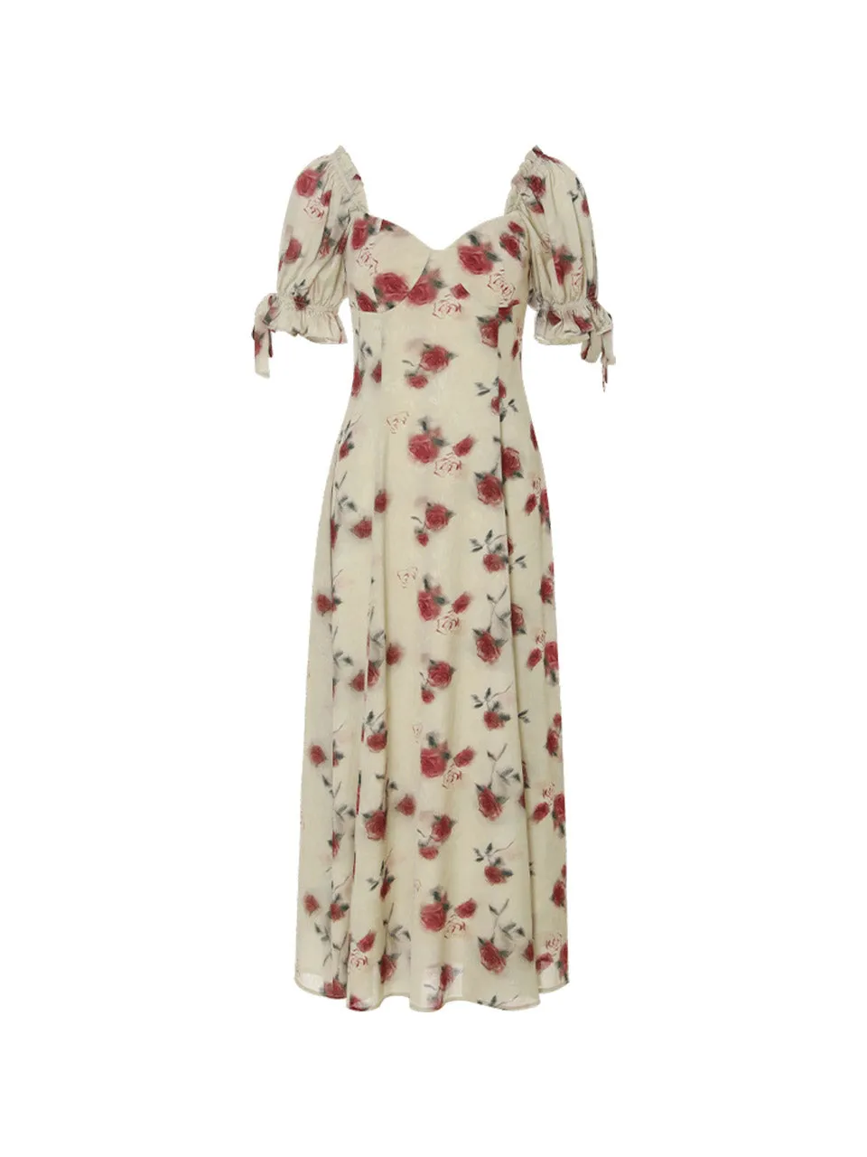 Rosa Heart Neck Long Dress