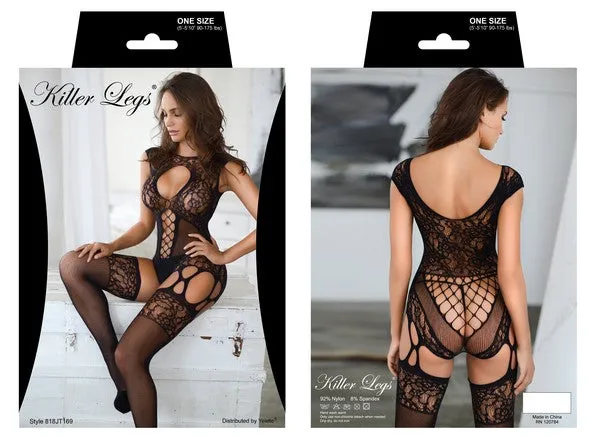 Secret Moments Sheer Lace Intimate Fishnet Bodysuit
