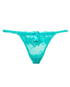 Sexy Leaf Net Panty 9616 - Light Green Bikini Type Underwear