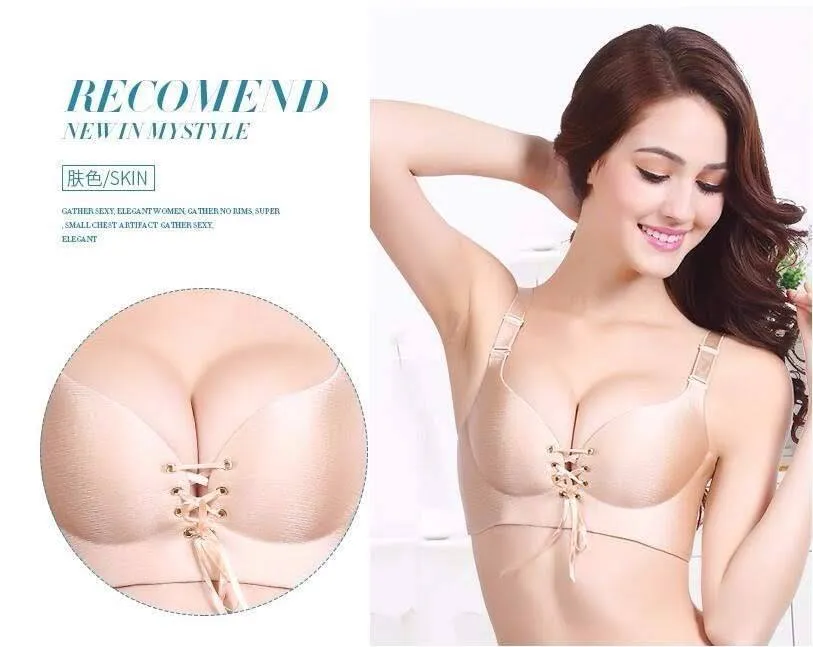 Sexy Push Up Figure Maintain Bra - Wide Strip - Skin Double Padded Bra
