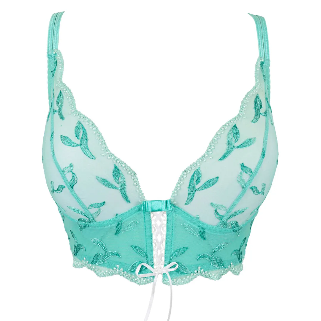 Sexy Transparent Longline Plunge Bra - Axami Belize Beauty | Lavinia Lingerie