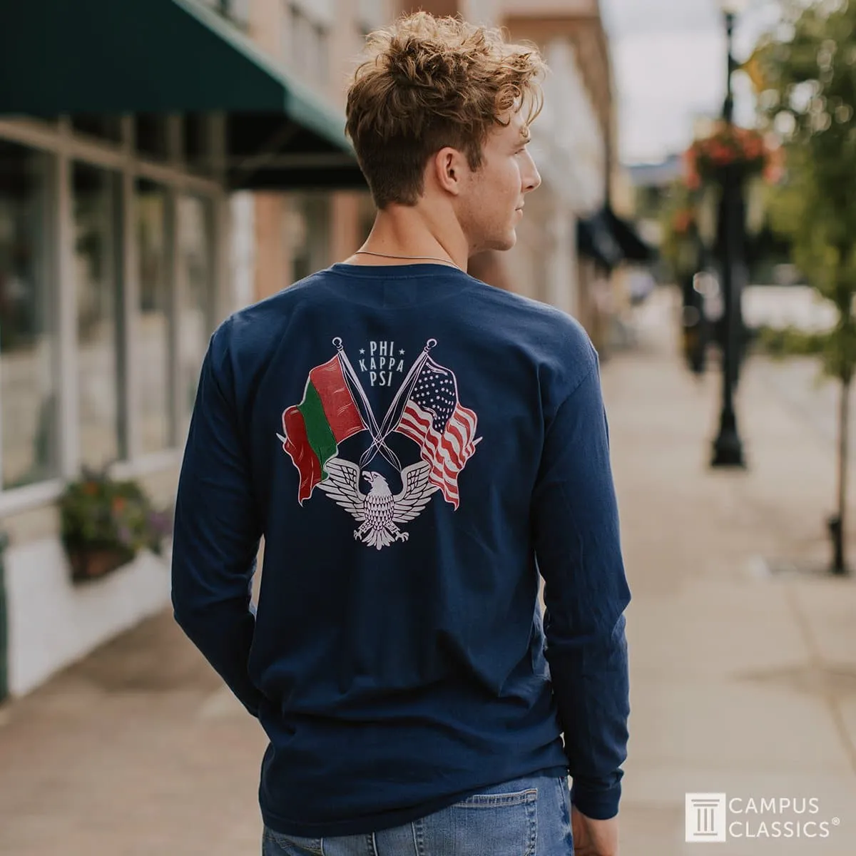 SigEp Comfort Colors Navy Patriot tee