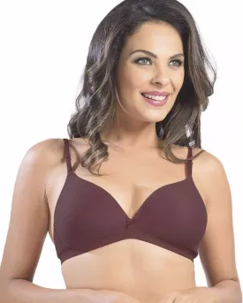 Sonari Omania Bra - Maroon - Non Padded Non Wired - Imported Bra