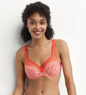 Soutien-gorge emboitant avec armatures Rouge à fleurs Generous Dim