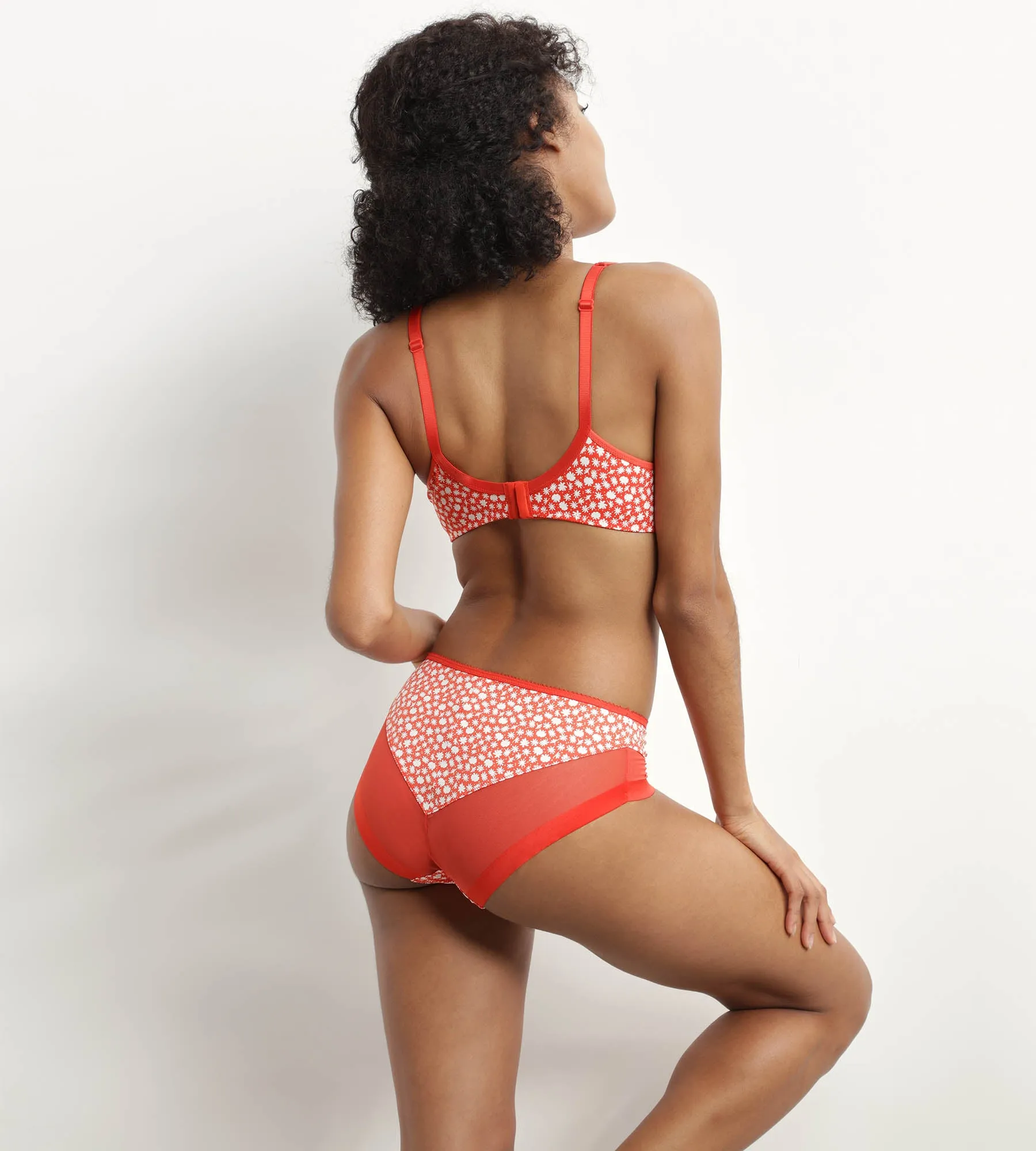 Soutien-gorge emboitant avec armatures Rouge à fleurs Generous Dim