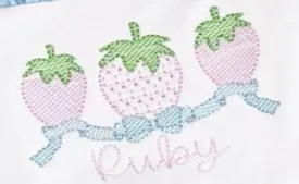 Strawberry Bow Trio Embroidery **DESIGN ONLY**