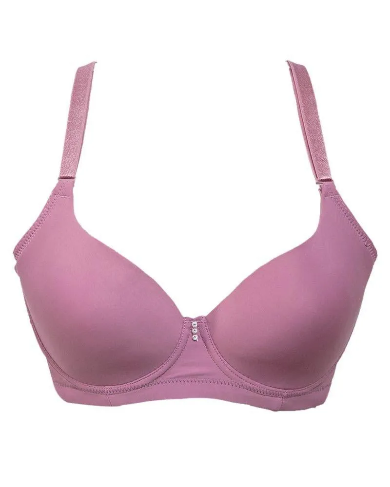 Stylish Foam Bra 8803 Magenta - Single Padded,Under Wired Bra - By Runfeng