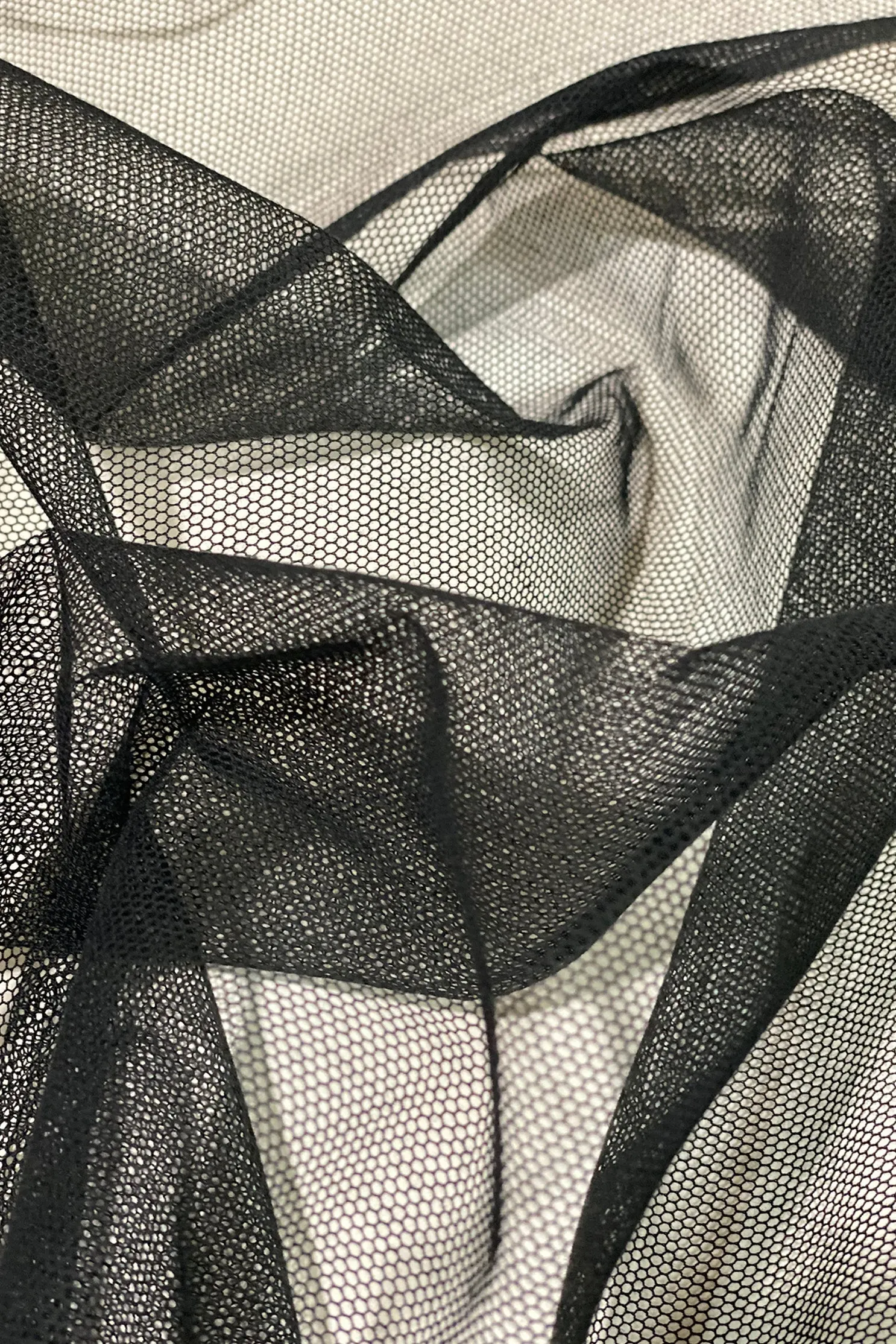 Swiss Cotton Bobbinet in Black
