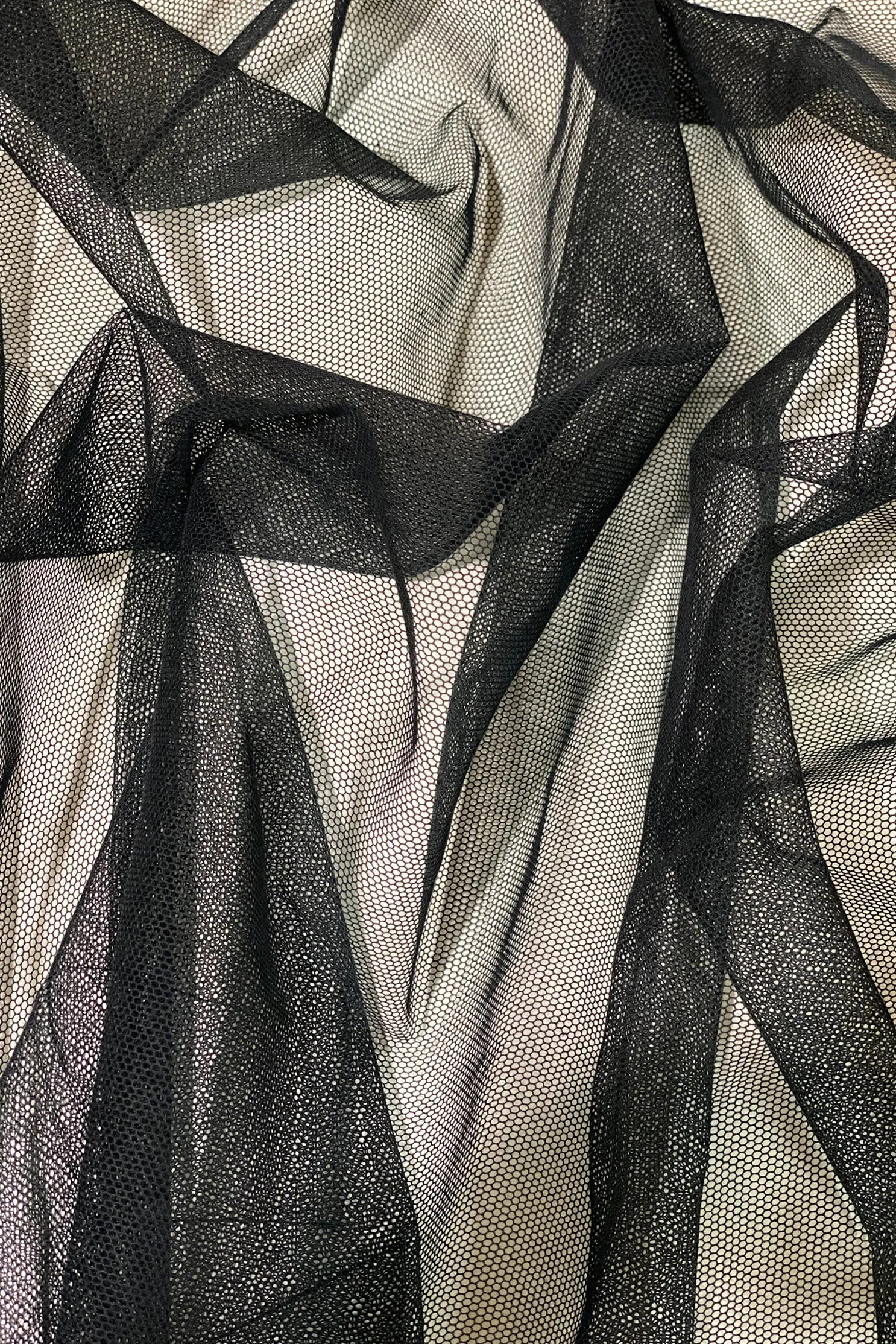 Swiss Cotton Bobbinet in Black
