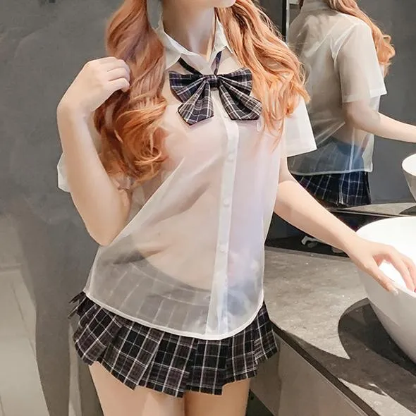 Transparent Pleated School Uniform SD00935