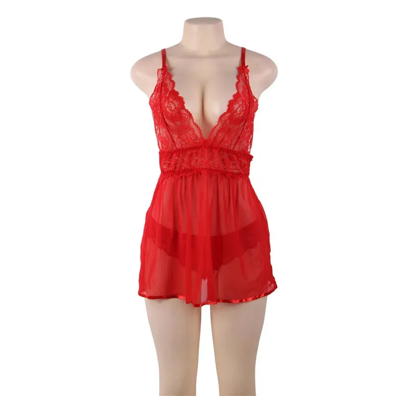 Transparent Women's Suspenders Lingerie