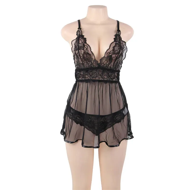 Transparent Women's Suspenders Lingerie