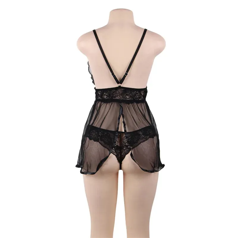 Transparent Women's Suspenders Lingerie