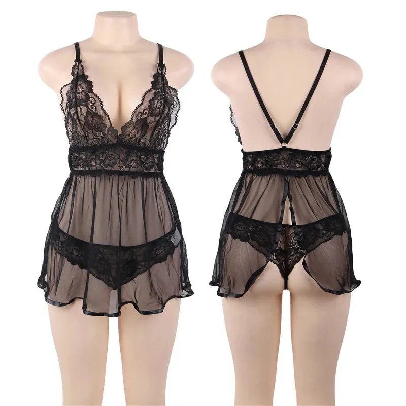 Transparent Women's Suspenders Lingerie