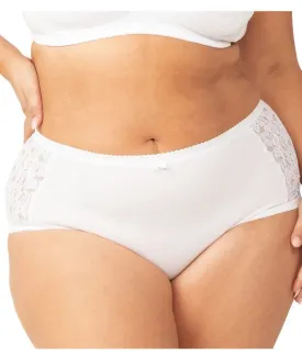 Triumph Cotton & Lace Full Brief - White