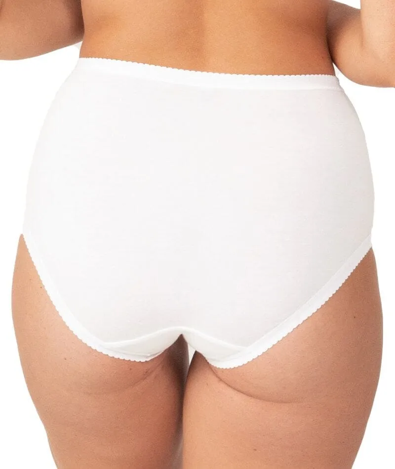 Triumph Cotton & Lace Full Brief - White
