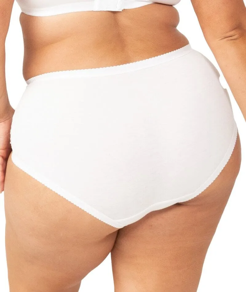 Triumph Cotton & Lace Full Brief - White