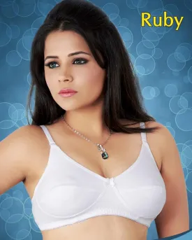 Tulip - Ruby-PD Light Padded Bra - White