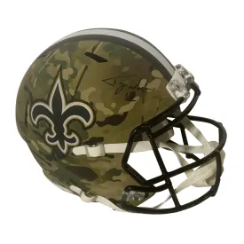 Tyrann Mathieu Autographed Saints Camo Replica Full Size Helmet