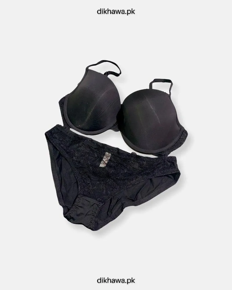 Victoria's Secret - Pushup Soft Padded Bra Panty Set - Plain Bra- 2021