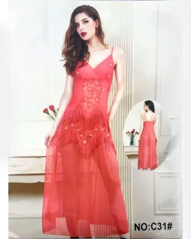 Wedding See Through Sexy Long Nighty - C31
