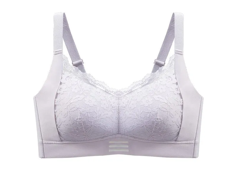 Women Large size large cup bra, auxiliary breast reduction, anti-sagging, no rims, big breasts, small push-up bra, women's comfortable fat thin style