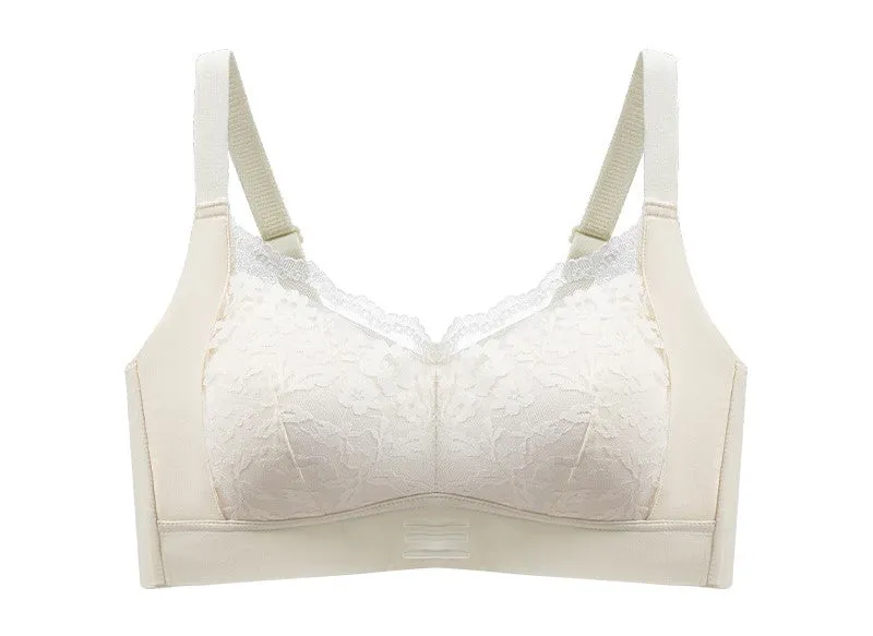 Women Large size large cup bra, auxiliary breast reduction, anti-sagging, no rims, big breasts, small push-up bra, women's comfortable fat thin style
