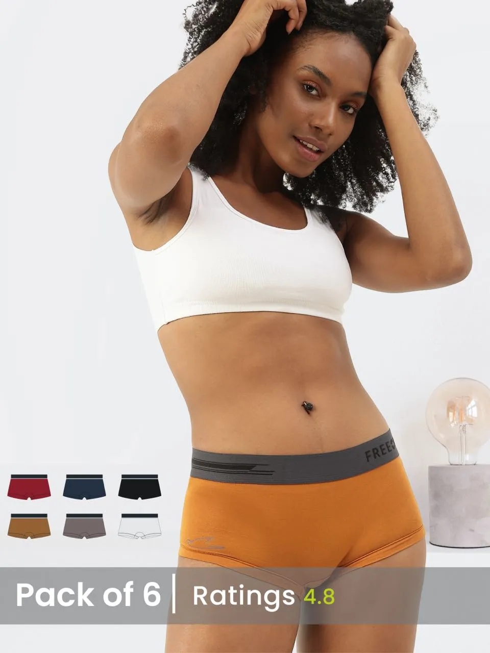 Women's Micro Modal Boy Shorts (Pack of 6)