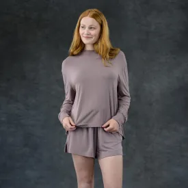 Women's Pajama Set - Short   Shirt (Lilac)
